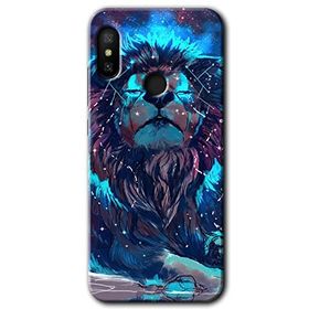 Xiaomi Mi Max 3 Neon Aslan Baskılı Uyumlu Silikon Kılıf