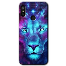 Xiaomi Mi Max 3 Neon Lion Baskılı Uyumlu Silikon Kılıf