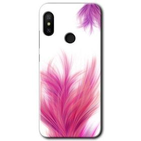 Xiaomi Mi Max 3 Pembe Tüy Baskılı Uyumlu Silikon Kılıf