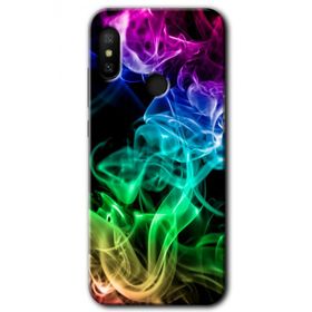 Xiaomi Mi Max 3 Smoke Colorful Baskılı Uyumlu Silikon Kılıf