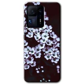 Xiaomi Mi Mix 4 Beyaz Çiçek Baskılı Uyumlu Silikon Kılıf