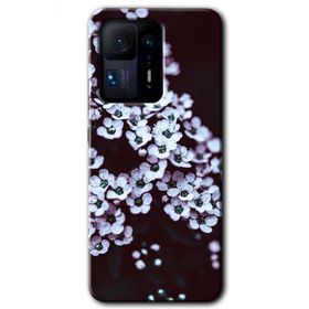 Xiaomi Mi Mix 4 Beyaz Çiçek Baskılı Uyumlu Silikon Kılıf