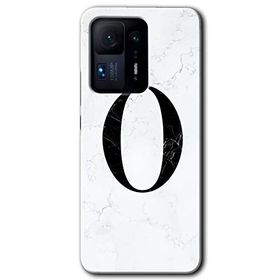 Xiaomi Mi Mix 4 Beyaz Mermer Desenli Ö Harfi Baskılı Uyumlu Silikon Kılıf
