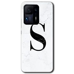 Xiaomi Mi Mix 4 Beyaz Mermer Desenli Ş Harfi Baskılı Uyumlu Silikon Kılıf