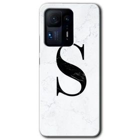 Xiaomi Mi Mix 4 Beyaz Mermer Desenli Ş Harfi Baskılı Uyumlu Silikon Kılıf