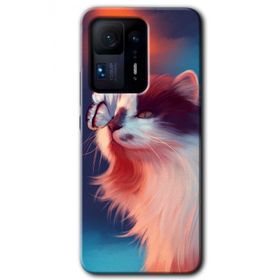Xiaomi Mi Mix 4 Cat Butterfly Baskılı Uyumlu Silikon Kılıf