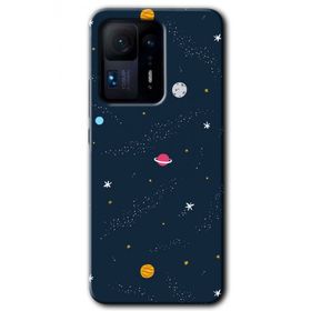 Xiaomi Mi Mix 4 Çizim Gezegen Baskılı Uyumlu Silikon Kılıf
