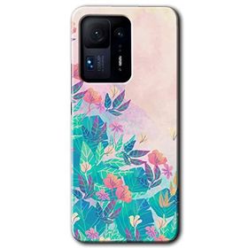 Xiaomi Mi Mix 4 Çizim Yapraklar Baskılı Uyumlu Silikon Kılıf