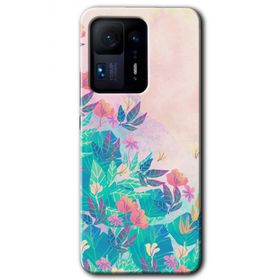 Xiaomi Mi Mix 4 Çizim Yapraklar Baskılı Uyumlu Silikon Kılıf