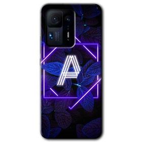 Xiaomi Mi Mix 4 Dark Neon Yaprak A Harfi Baskılı Uyumlu Silikon Kılıf