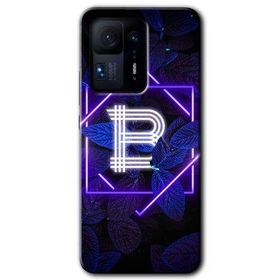 Xiaomi Mi Mix 4 Dark Neon Yaprak B Harfi Baskılı Uyumlu Silikon Kılıf