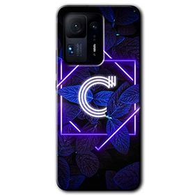 Xiaomi Mi Mix 4 Dark Neon Yaprak Ç Harfi Baskılı Uyumlu Silikon Kılıf
