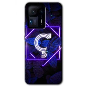 Xiaomi Mi Mix 4 Dark Neon Yaprak Ç Harfi Baskılı Uyumlu Silikon Kılıf