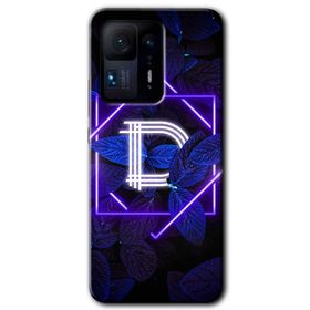 Xiaomi Mi Mix 4 Dark Neon Yaprak D Harfi Baskılı Uyumlu Silikon Kılıf