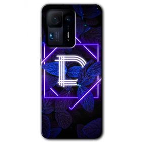 Xiaomi Mi Mix 4 Dark Neon Yaprak D Harfi Baskılı Uyumlu Silikon Kılıf