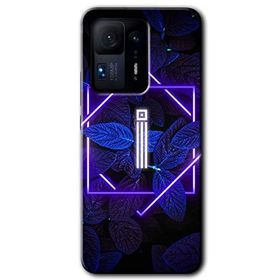 Xiaomi Mi Mix 4 Dark Neon Yaprak İ Harfi Baskılı Uyumlu Silikon Kılıf