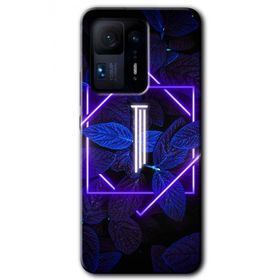 Xiaomi Mi Mix 4 Dark Neon Yaprak İ Harfi Baskılı Uyumlu Silikon Kılıf