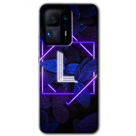 Xiaomi Mi Mix 4 Dark Neon Yaprak L Harfi Baskılı Uyumlu Silikon Kılıf