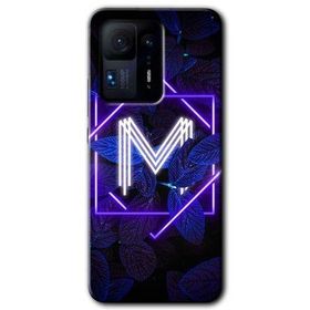 Xiaomi Mi Mix 4 Dark Neon Yaprak M Harfi Baskılı Uyumlu Silikon Kılıf
