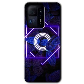 Xiaomi Mi Mix 4 Dark Neon Yaprak O Harfi Baskılı Uyumlu Silikon Kılıf