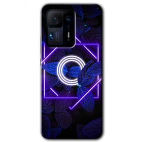 Xiaomi Mi Mix 4 Dark Neon Yaprak O Harfi Baskılı Uyumlu Silikon Kılıf