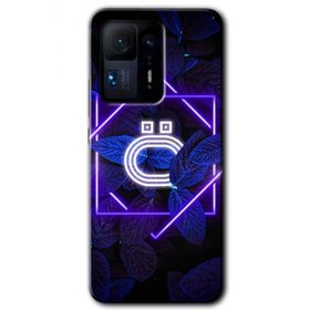 Xiaomi Mi Mix 4 Dark Neon Yaprak O Harfi Baskılı Uyumlu Silikon Kılıf