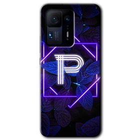 Xiaomi Mi Mix 4 Dark Neon Yaprak P Harfi Baskılı Uyumlu Silikon Kılıf