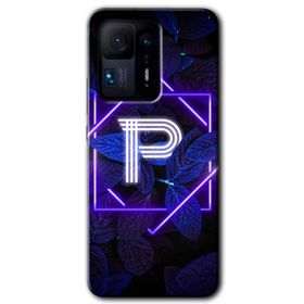Xiaomi Mi Mix 4 Dark Neon Yaprak P Harfi Baskılı Uyumlu Silikon Kılıf