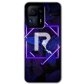 Xiaomi Mi Mix 4 Dark Neon Yaprak R Harfi Baskılı Uyumlu Silikon Kılıf