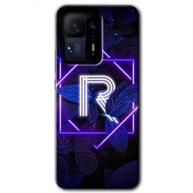 Xiaomi Mi Mix 4 Dark Neon Yaprak R Harfi Baskılı Uyumlu Silikon Kılıf