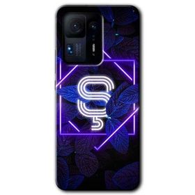Xiaomi Mi Mix 4 Dark Neon Yaprak S Harfi Baskılı Uyumlu Silikon Kılıf