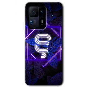 Xiaomi Mi Mix 4 Dark Neon Yaprak S Harfi Baskılı Uyumlu Silikon Kılıf