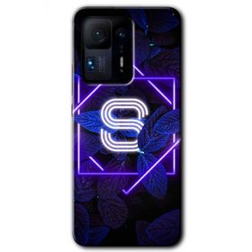 Xiaomi Mi Mix 4 Dark Neon Yaprak S Harfi Baskılı Uyumlu Silikon Kılıf