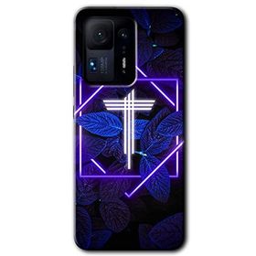 Xiaomi Mi Mix 4 Dark Neon Yaprak T Harfi Baskılı Uyumlu Silikon Kılıf