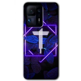 Xiaomi Mi Mix 4 Dark Neon Yaprak T Harfi Baskılı Uyumlu Silikon Kılıf