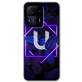 Xiaomi Mi Mix 4 Dark Neon Yaprak Ü Harfi Baskılı Uyumlu Silikon Kılıf