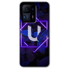 Xiaomi Mi Mix 4 Dark Neon Yaprak Ü Harfi Baskılı Uyumlu Silikon Kılıf