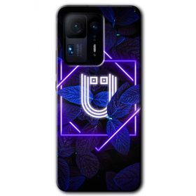 Xiaomi Mi Mix 4 Dark Neon Yaprak Ü Harfi Baskılı Uyumlu Silikon Kılıf