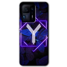 Xiaomi Mi Mix 4 Dark Neon Yaprak Y Harfi Baskılı Uyumlu Silikon Kılıf