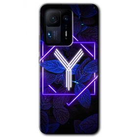 Xiaomi Mi Mix 4 Dark Neon Yaprak Y Harfi Baskılı Uyumlu Silikon Kılıf
