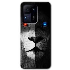 Xiaomi Mi Mix 4 Fire and Ice Lion Baskılı Uyumlu Silikon Kılıf