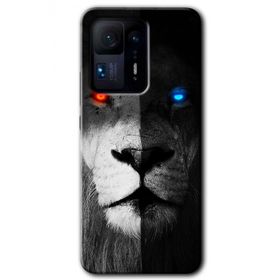 Xiaomi Mi Mix 4 Fire and Ice Lion Baskılı Uyumlu Silikon Kılıf