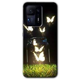 Xiaomi Mi Mix 4 Işıklı Kelebekler Baskılı Uyumlu Silikon Kılıf