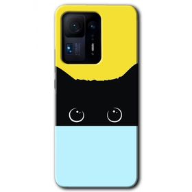 Xiaomi Mi Mix 4 Kara-Kedi Baskılı Uyumlu Silikon Kılıf
