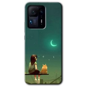 Xiaomi Mi Mix 4 Kedili Kız Baskılı Uyumlu Silikon Kılıf