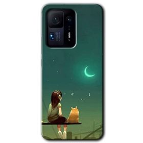 Xiaomi Mi Mix 4 Kedili Kız Baskılı Uyumlu Silikon Kılıf