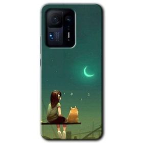 Xiaomi Mi Mix 4 Kedili Kız Baskılı Uyumlu Silikon Kılıf