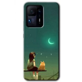 Xiaomi Mi Mix 4 Kedili Kız Baskılı Uyumlu Silikon Kılıf