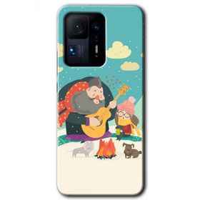 Xiaomi Mi Mix 4 Kış Pikniği Baskılı Uyumlu Silikon Kılıf