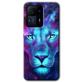 Xiaomi Mi Mix 4 Neon Lion Baskılı Uyumlu Silikon Kılıf